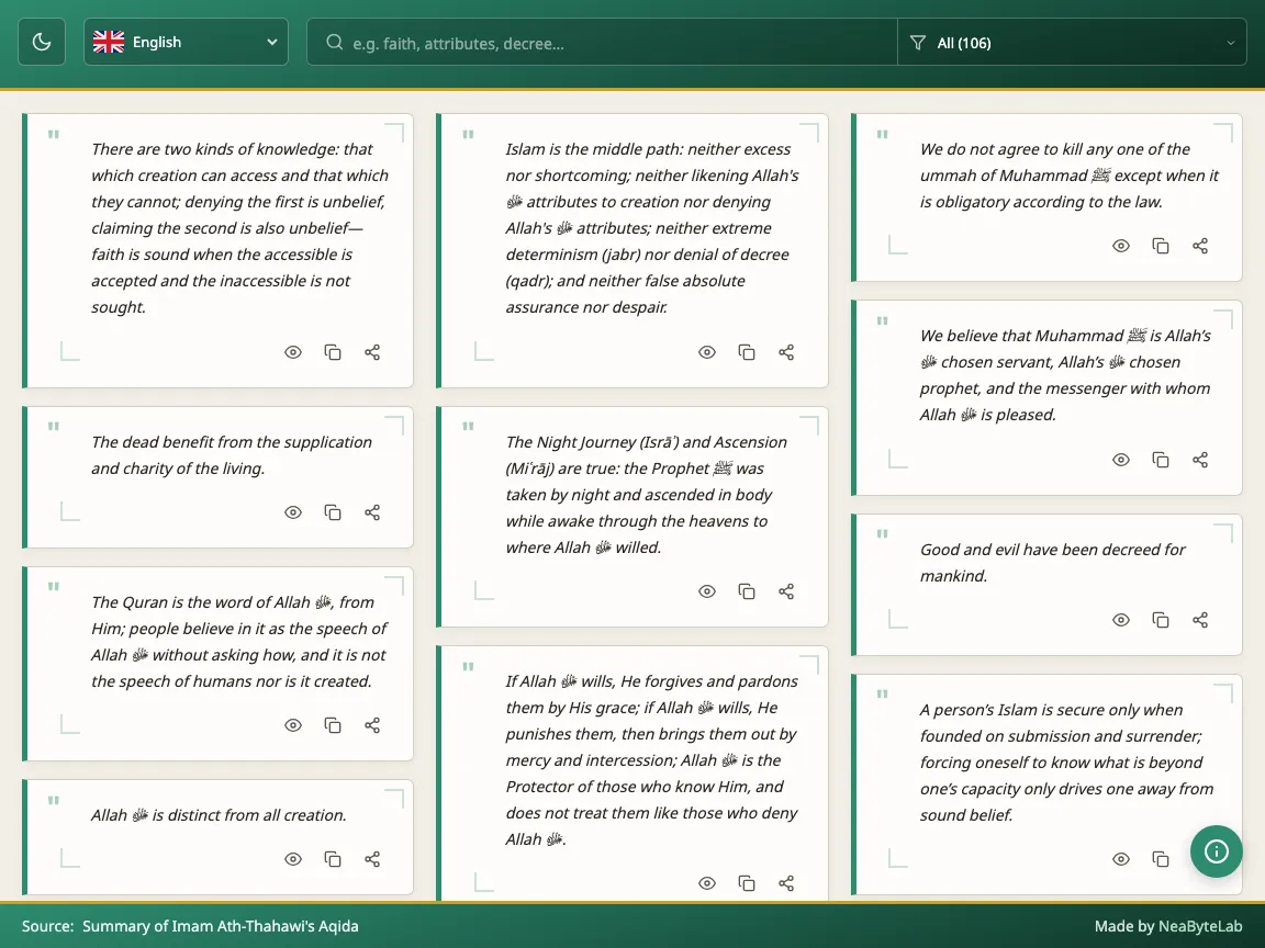 Alaqidah app preview