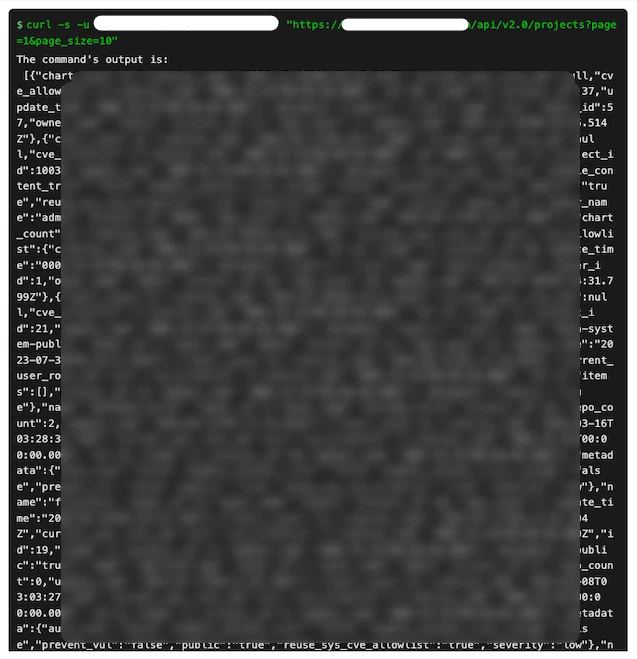 Data exfiltration across Harbor repositories on MiniMax infrastructure
